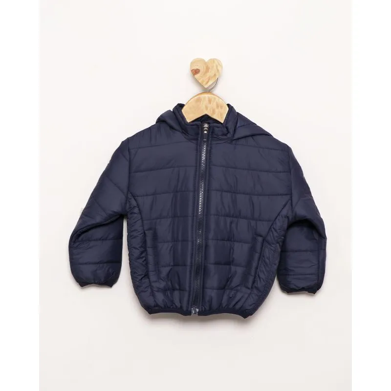 Jaqueta Bebê Puffer com Capuz Marinho 2