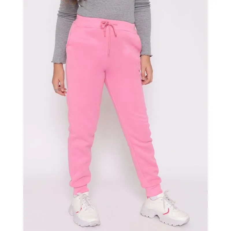 Calça Moletom Juvenil Jogger Rosa Médio 16