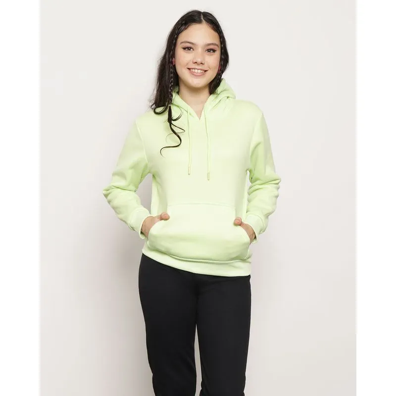Blusão Moletom Juvenil Com Capuz Neon Verde 16