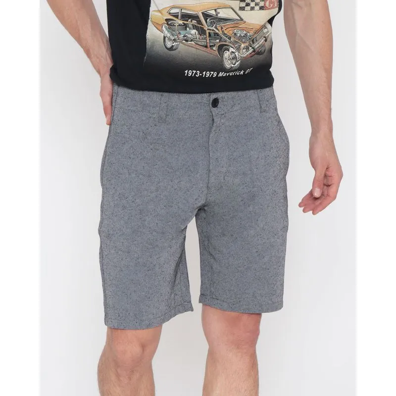 Bermuda Sarja Masculina Cinza Médio 46