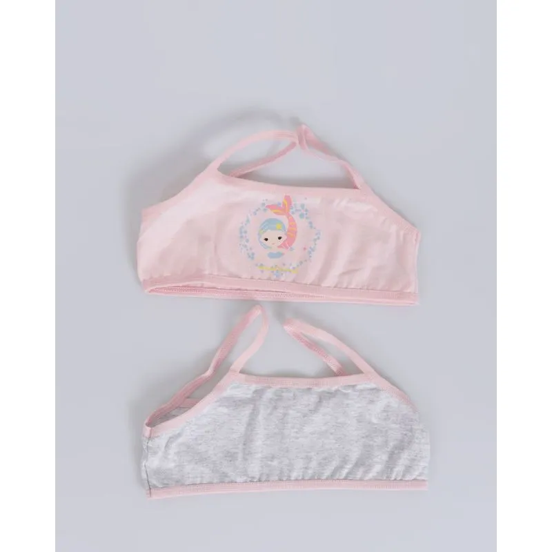 Kit C/2 Tops Infantil Mescla Rosa 6