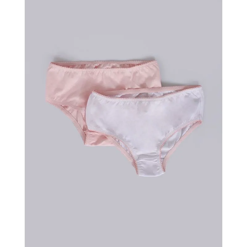 Kit 2 Calcinhas Infantil Estampa Sereia Branca Rosa 10
