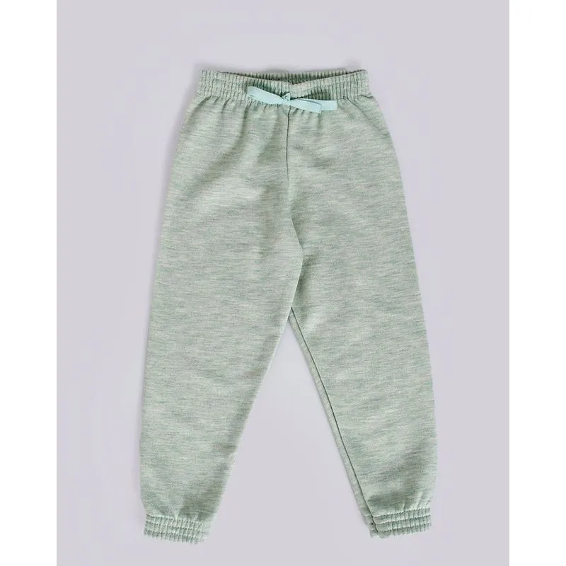 Calça Moletom Bebê Rajado Jogger Verde Claro 3