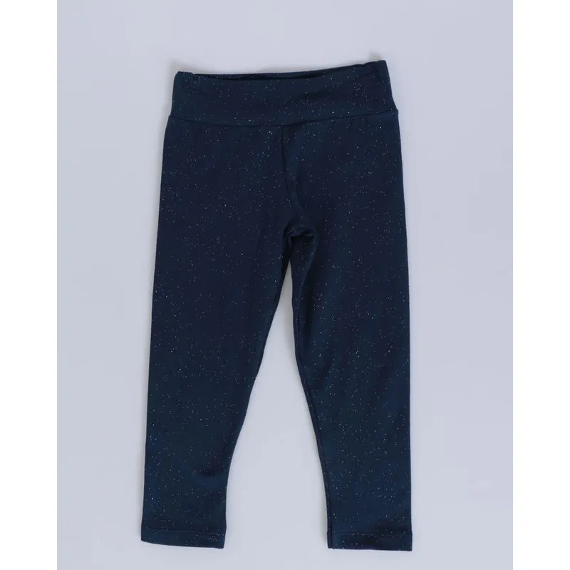 Calça Legging Bebê Glitter Marinho 3
