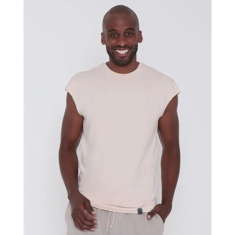 Regata Masculina Viscose Básica Bege P