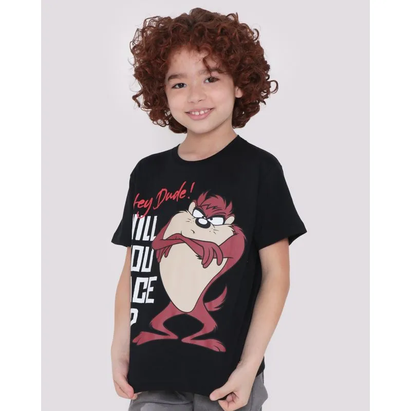 Camiseta Infantil Looney Tunes Preta 8