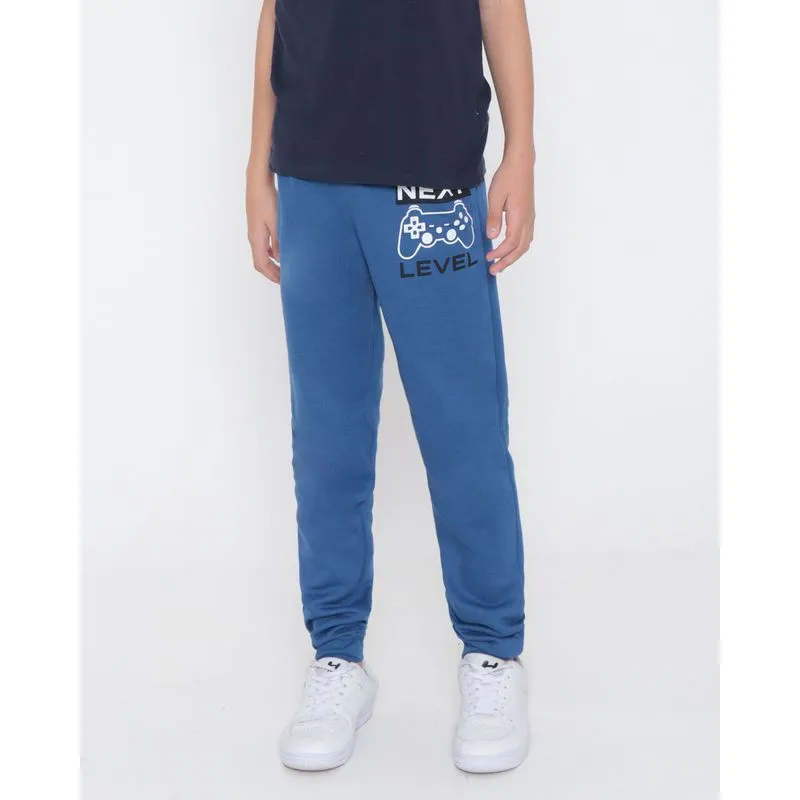 Calça Moletom Juvenil Jogger Game Azul 12