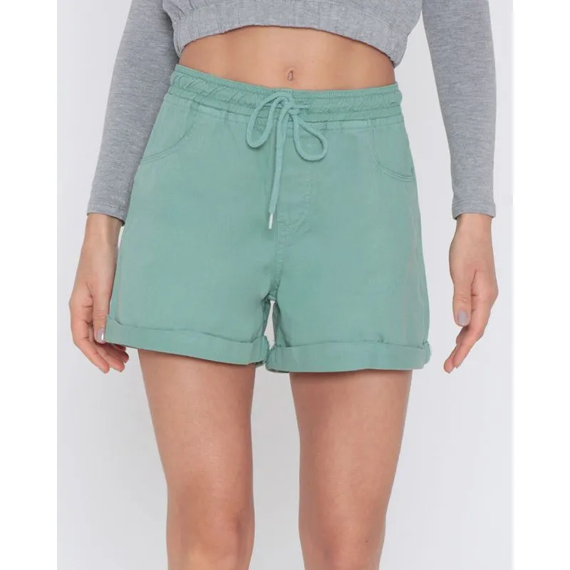 Shorts Sarja Feminino Barra Italiana Verde 42