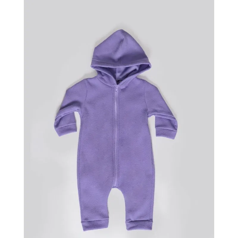 Macacão Bebê Com Capuz Boucle Lilás M