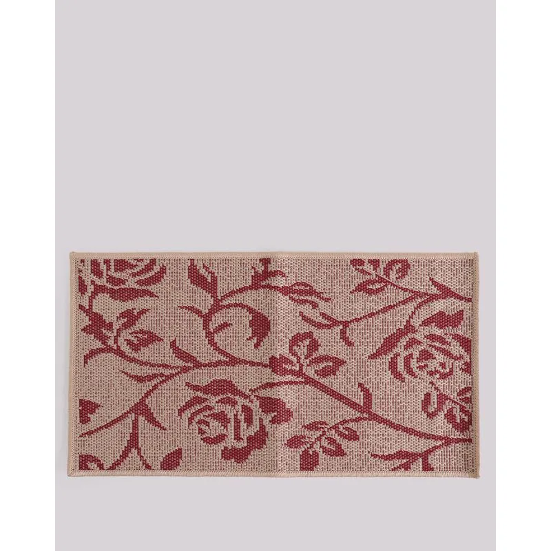 Tapete 50cmx 90cm Eco Nature Floral Vermelho Off White UN