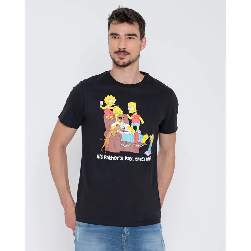 Camiseta Masculina Simpsons Preta G