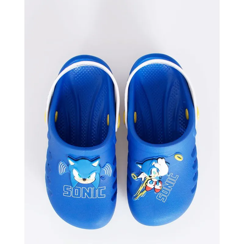 Sandália Infantil Babuche Estampa Sonic Gredene Kids Azul 32/33