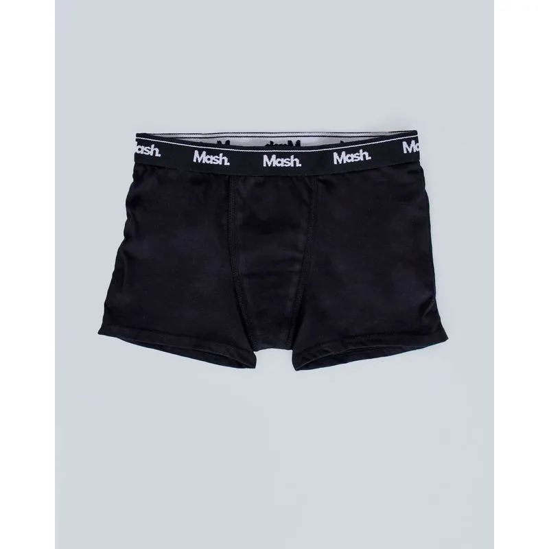 Cueca Mash Boxer Juvenil Algodão Preta P