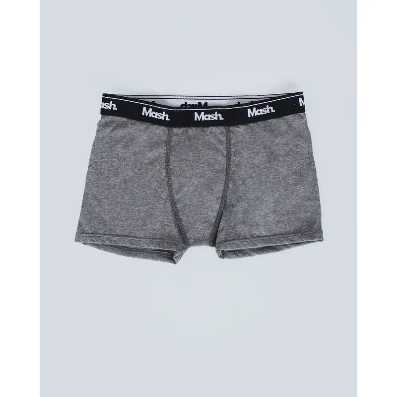 Cueca Mash Boxer Juvenil Algodão Mescla Escuro GG