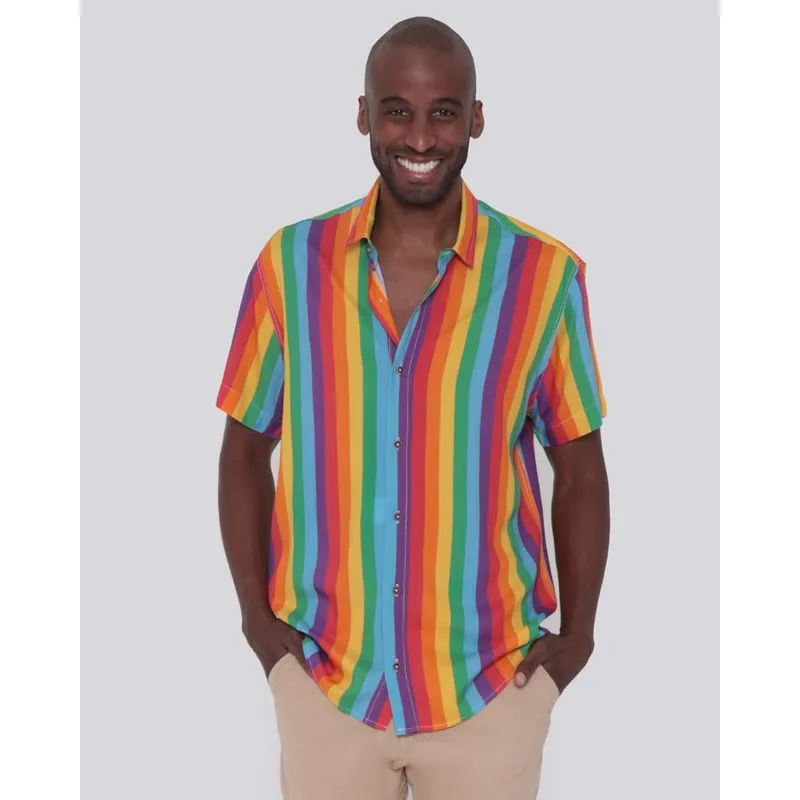 Camisa Masculina Amarelo Listrado 2