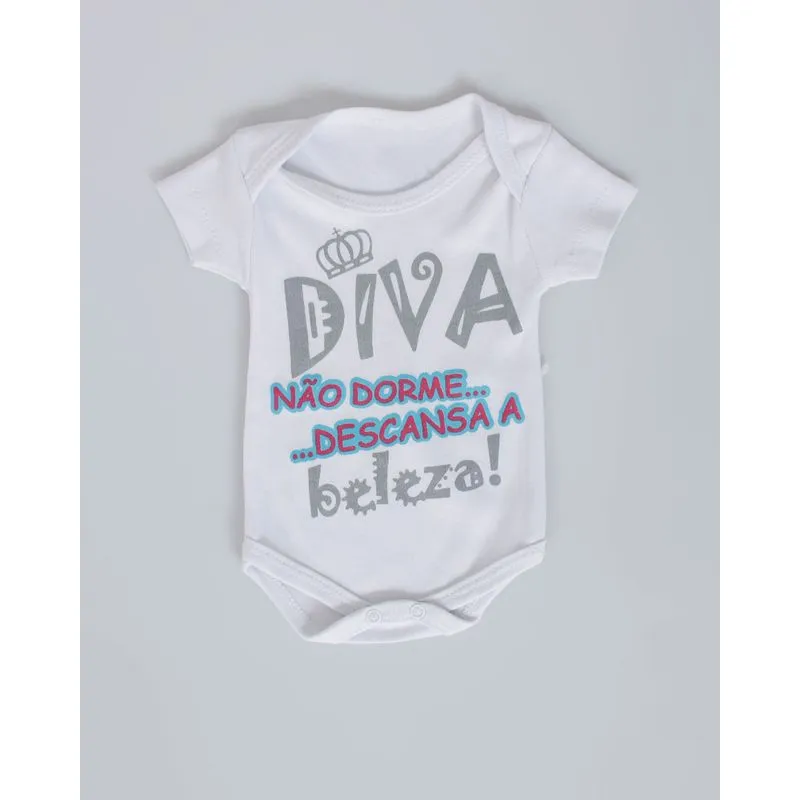 Body Bebê Baby Da Mamãe Manga Curta Branco P