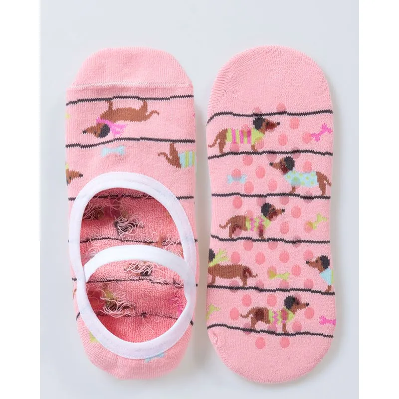 Meia Sapatilha Feminina Antiderrapante Rosa Claro 25111000048142UN