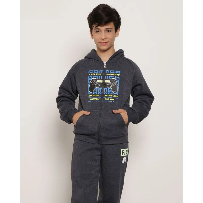 Casaco Moletom Juvenil Estampa Gamer Cinza 12