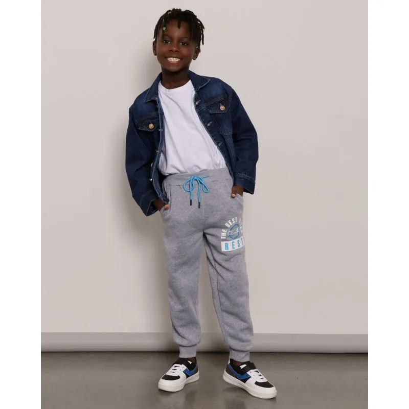 Calça Moletom Infantil Jogger Cinza 6