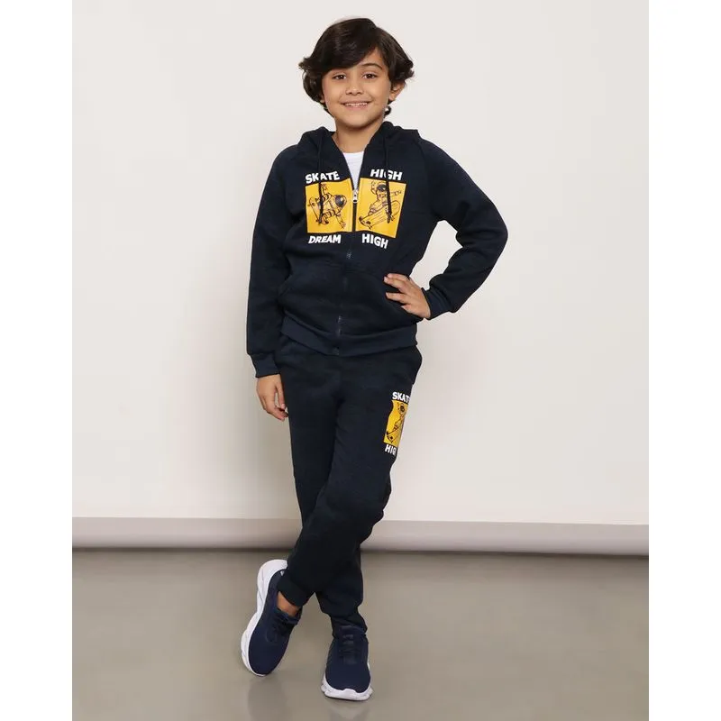 Calça Moletom Rajado Infantil Skate High Jogger Marinho 6