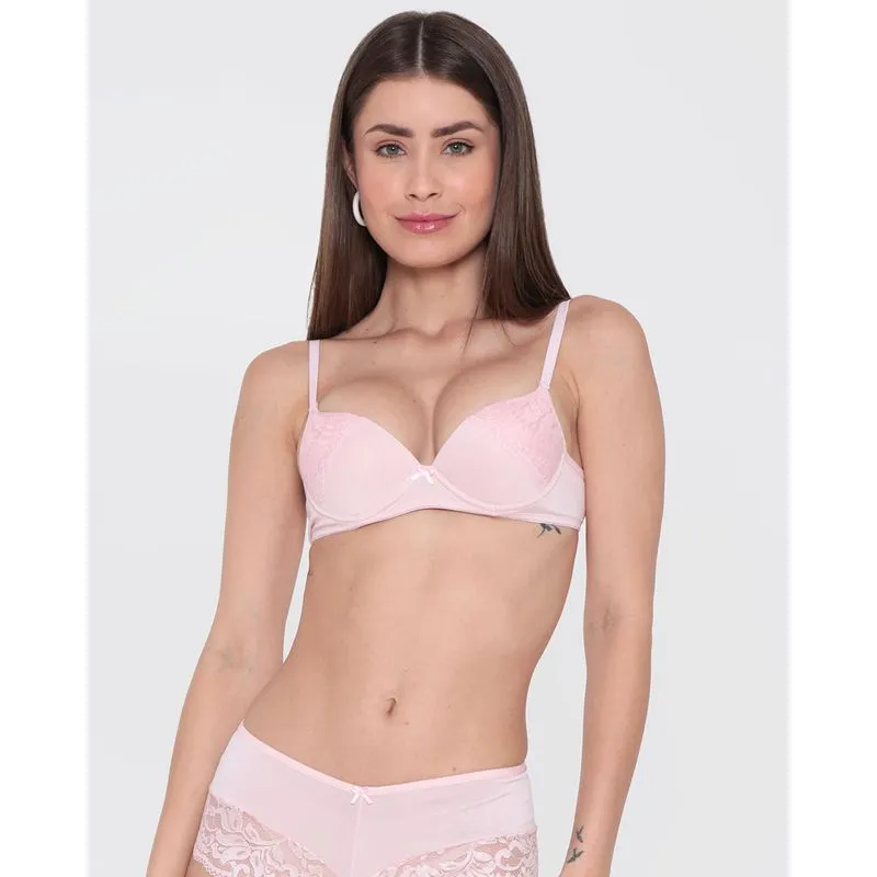 Sutiã Avulso Base Com Renda Rosa Claro 42