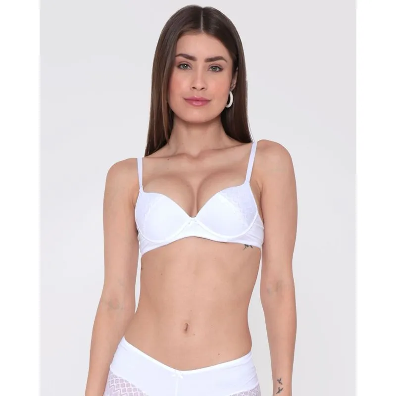 Sutiã Avulso Base Com Renda Branco 46