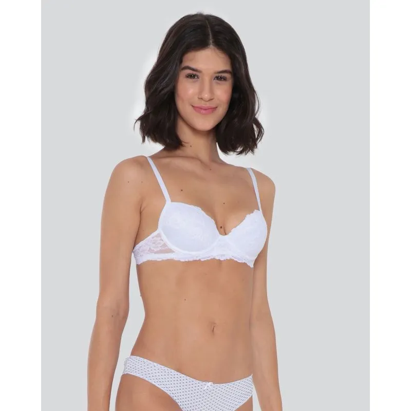 Sutiã Feminino Avulso Base Bojo Renda Branco 42
