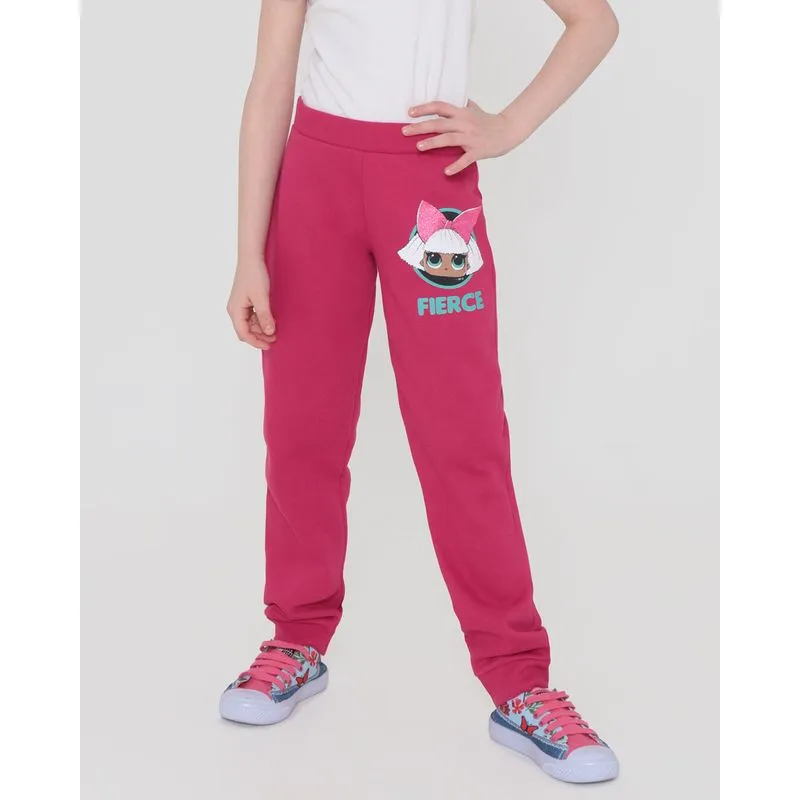Calça Infantil Moletom LOL Surprise Fierce Rosa 8