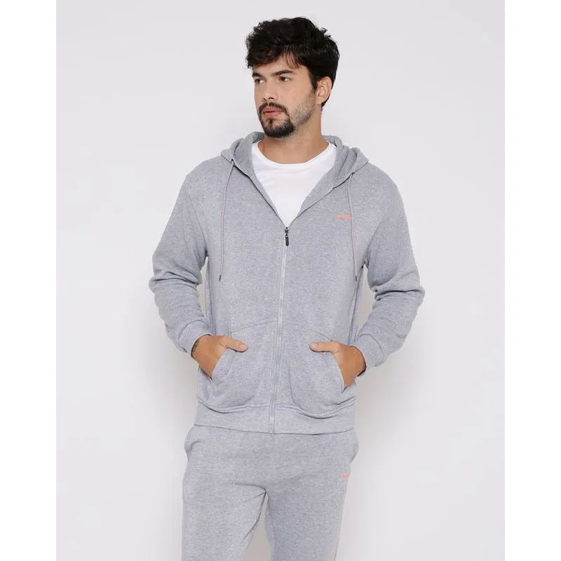 Casaco Masculino Moletom Esportivo Fitter Cinza Claro P
