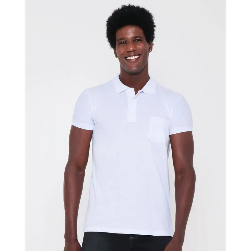 Polo Masculina Lisa Branca M