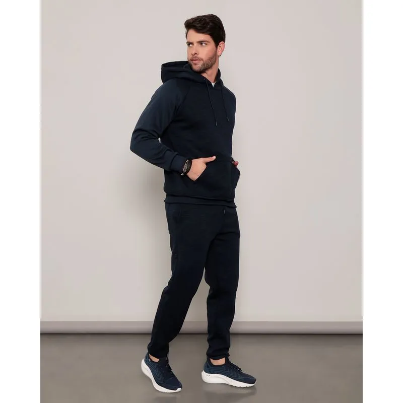 Calça Moletom Masculina Jogger Estampa California Mescla Marinho GG