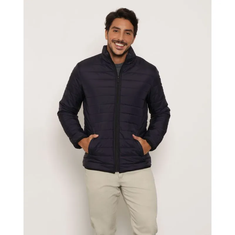 Jaqueta Masculina Puffer Gola Alta Preta G