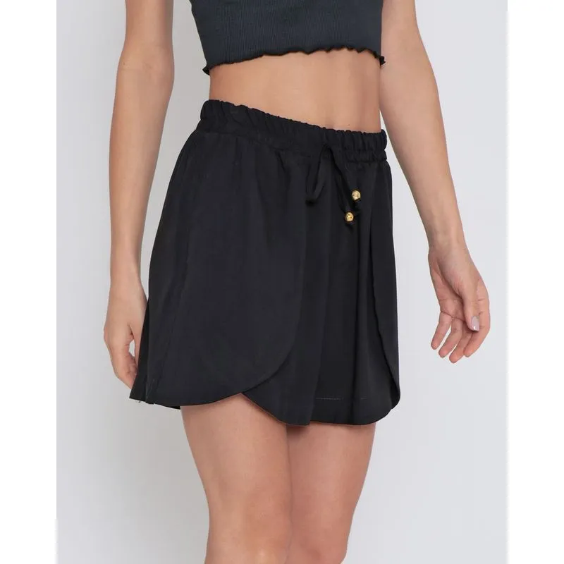 Shorts Feminino Viscose Envelope Preto P