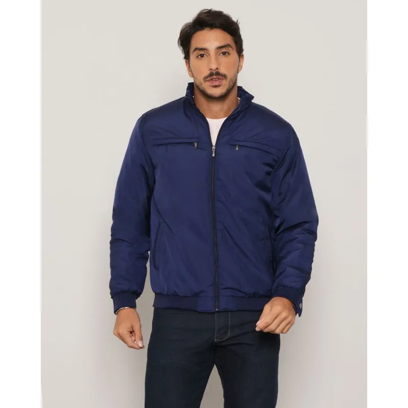 Jaqueta Masculina Gola Ribana Marinho M