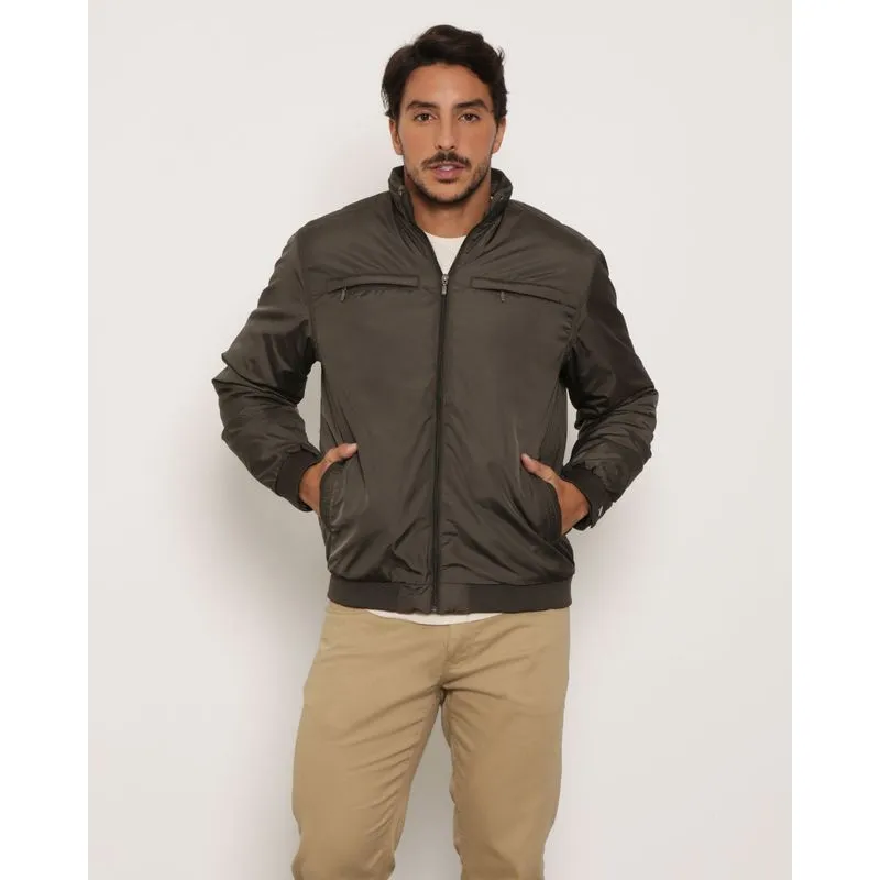 Jaqueta Masculina Gola Ribana Verde M