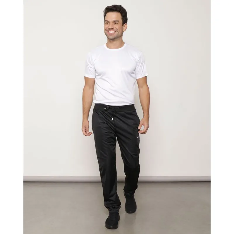 Calça Masculina Esportiva Helanca Reta Fitter Preta M