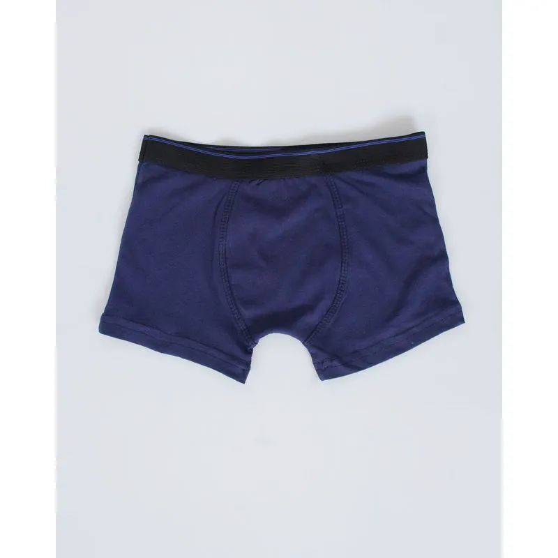 Cueca Boxer Juvenil Algodão Cós Elástico Marinho 12