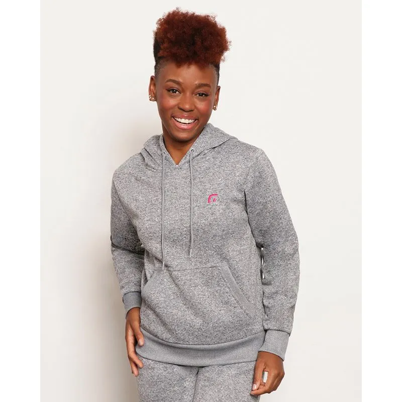 Blusão Moletom Feminino Fitter Fitness Com Capuz Mescla Cinza M