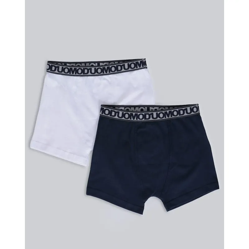 Kit 2 Cuecas Boxer Algodão D'Uomo Branco Cinza M