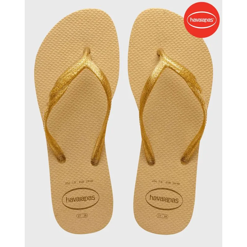 Chinelo Havaianas Feminino Gloss Dourado 33/34