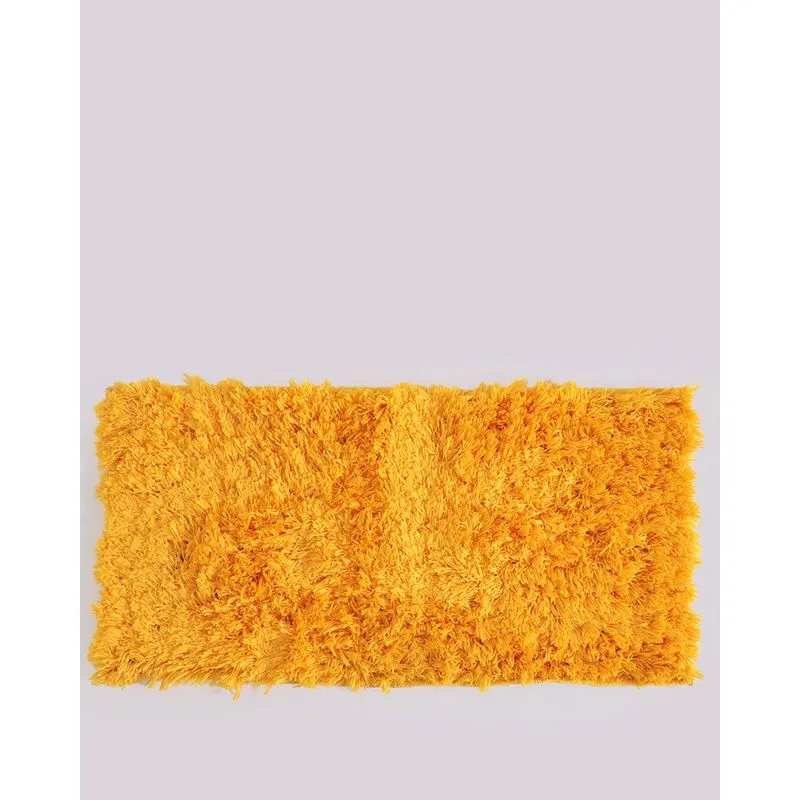 Tapete Passadeira Oásis Pêlo Alto 50x100 Amarelo UN
