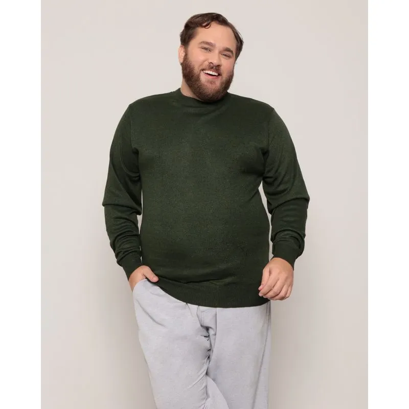 Suéter Plus Size Masculino Tricô Verde G2