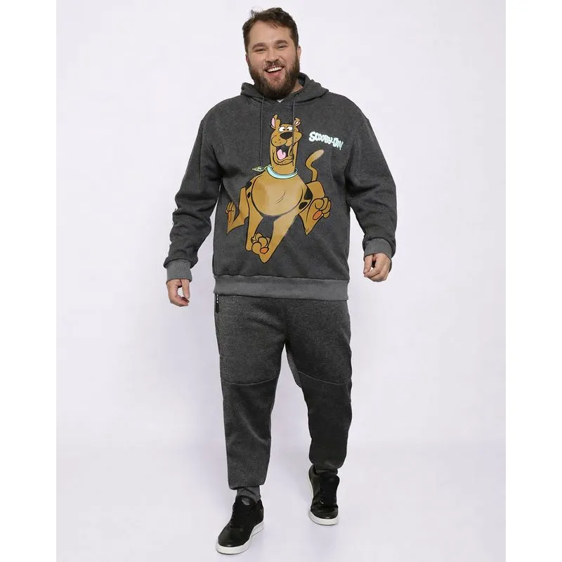 Calça Plus Size Masculina Helanca Com Bolso Jogger Cinza G2
