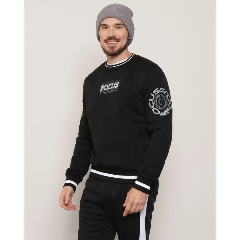 Blusão Moletom Masculino Estampa Focus Led Preta G