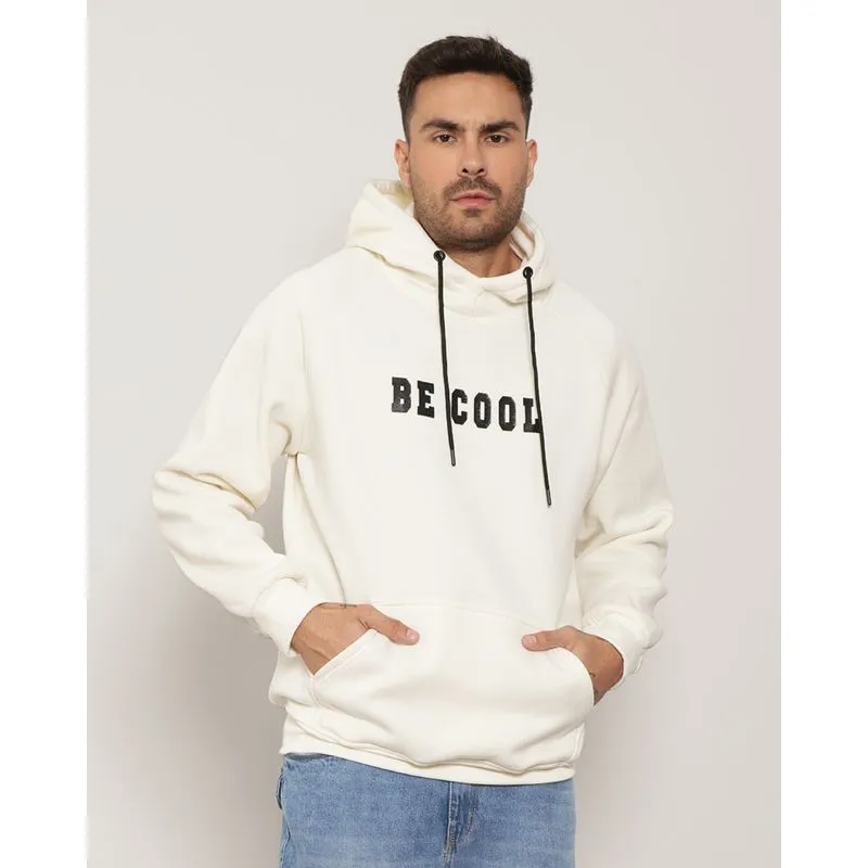 Blusão Moletom Masculino Com Capuz e Estampa Be Cool Off White GG