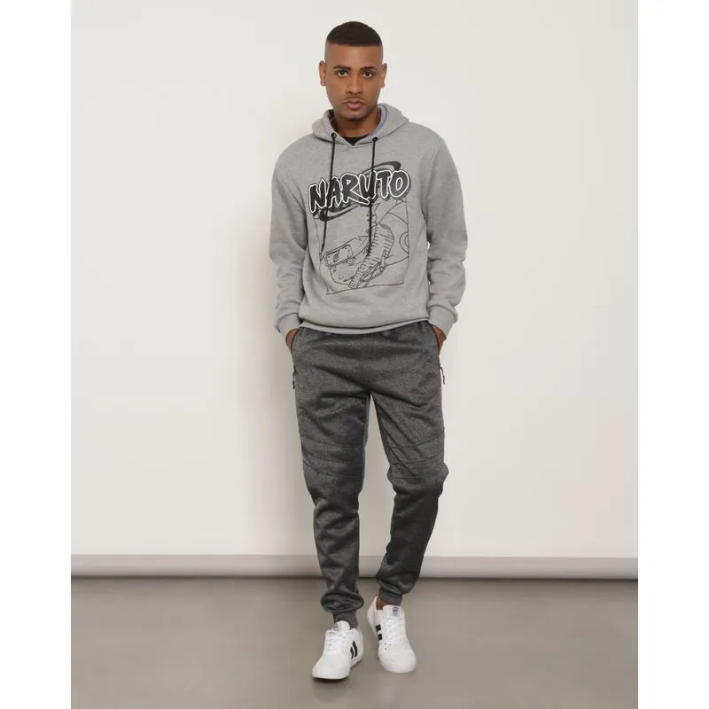 Calça Helanca Masculina Jogger Cinza Escuro P