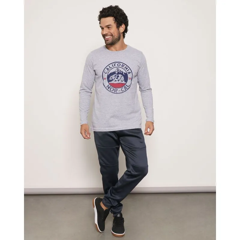 Calça Masculina Helanca Jogger Marinho M