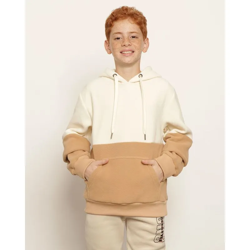 Blusão Juvenil Soft Com Recorte Off White 14