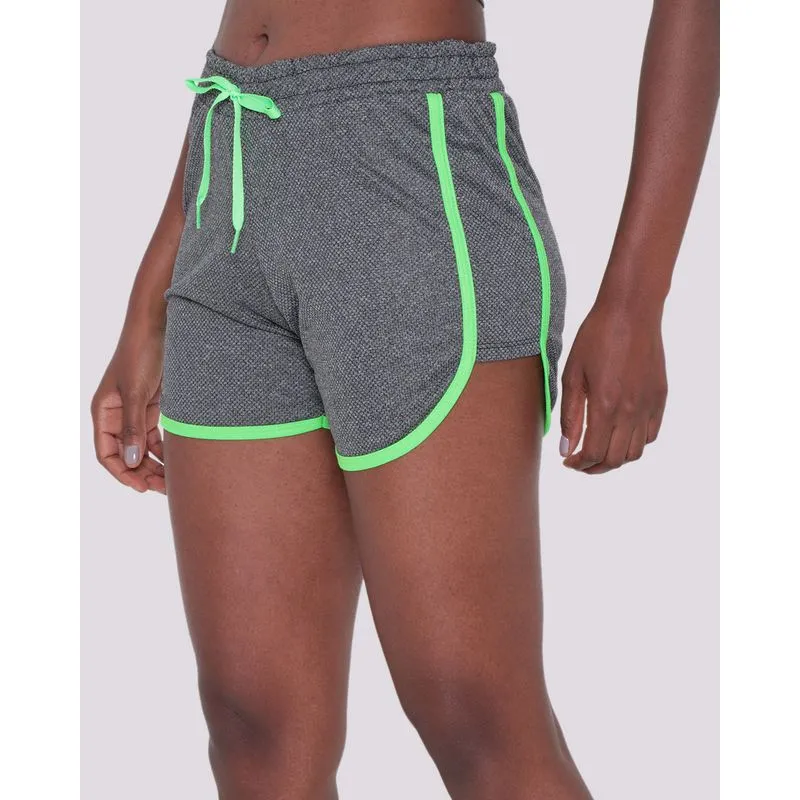 Short Feminino Fitness Boxer Fitter Cinza P