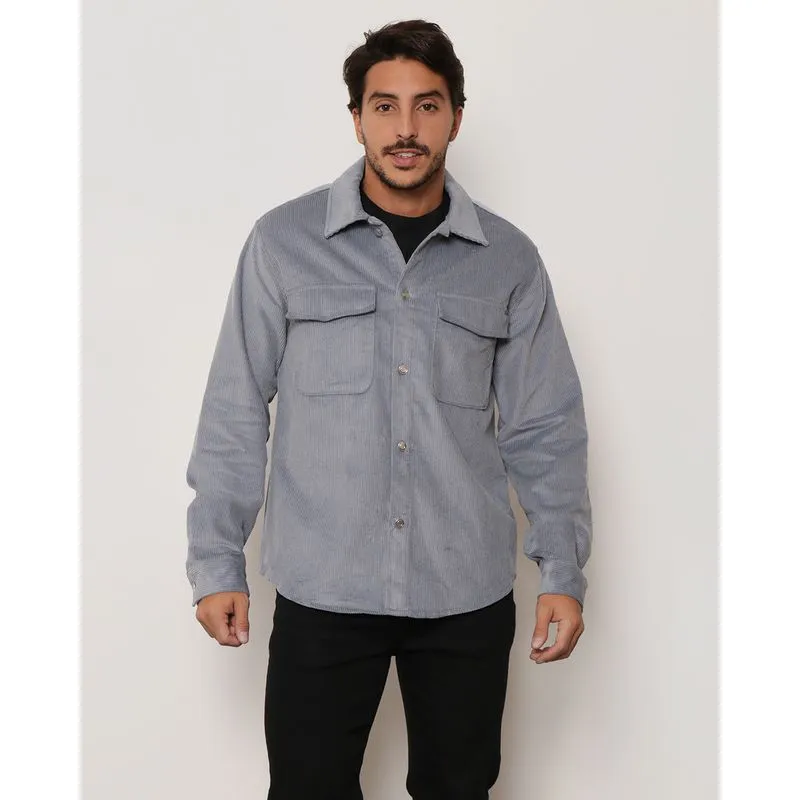Casaco Masculino Cotelê Mescla M